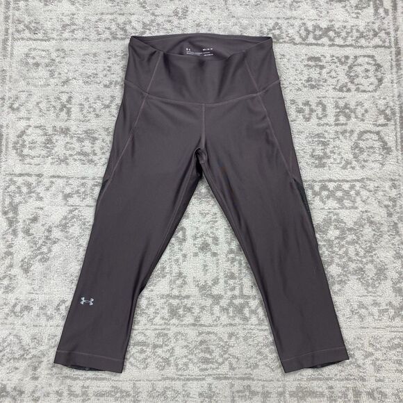 Under Armour Leggings Heat Gear Compression Capri Mesh Pants Size Medium - Picture 1 of 7